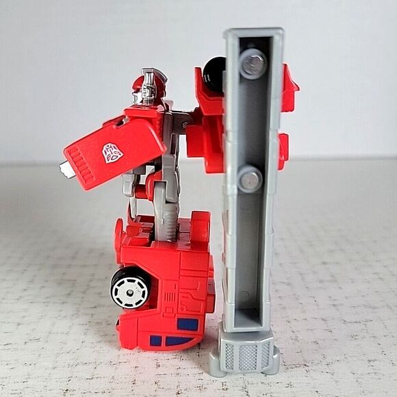 Transformers RID Optimus Prime Fire truck Complete w/ J HOOK CARD & Instructions - Picture 9 of 10